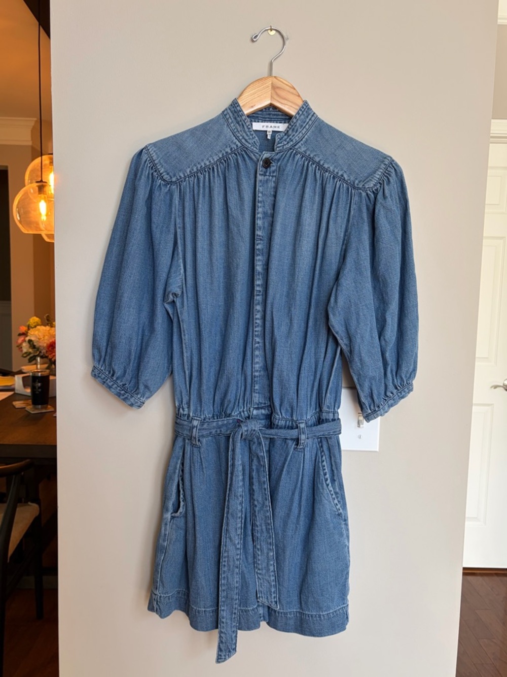 FRAME‎ Joanie Denim Romper Shorts